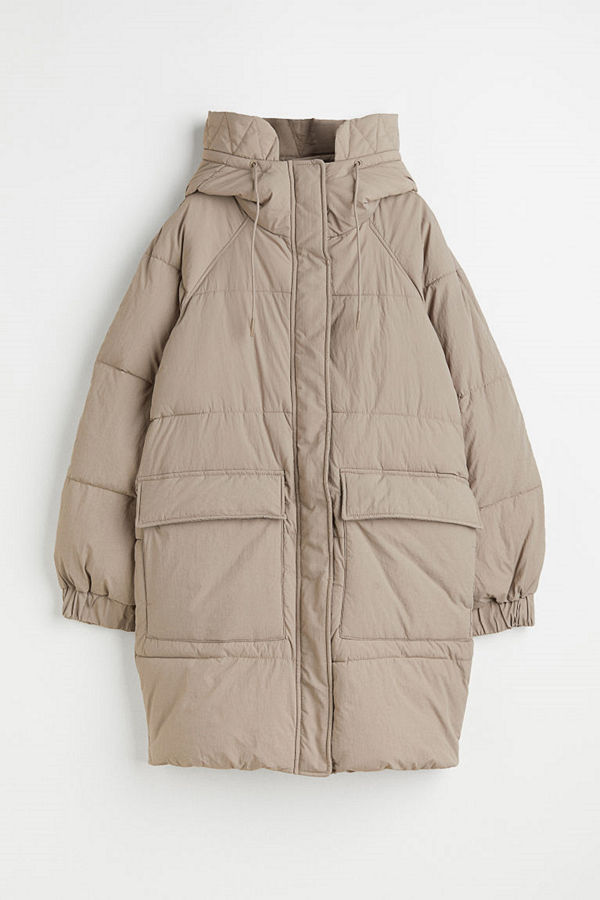 H&M Vadderad kappa brun