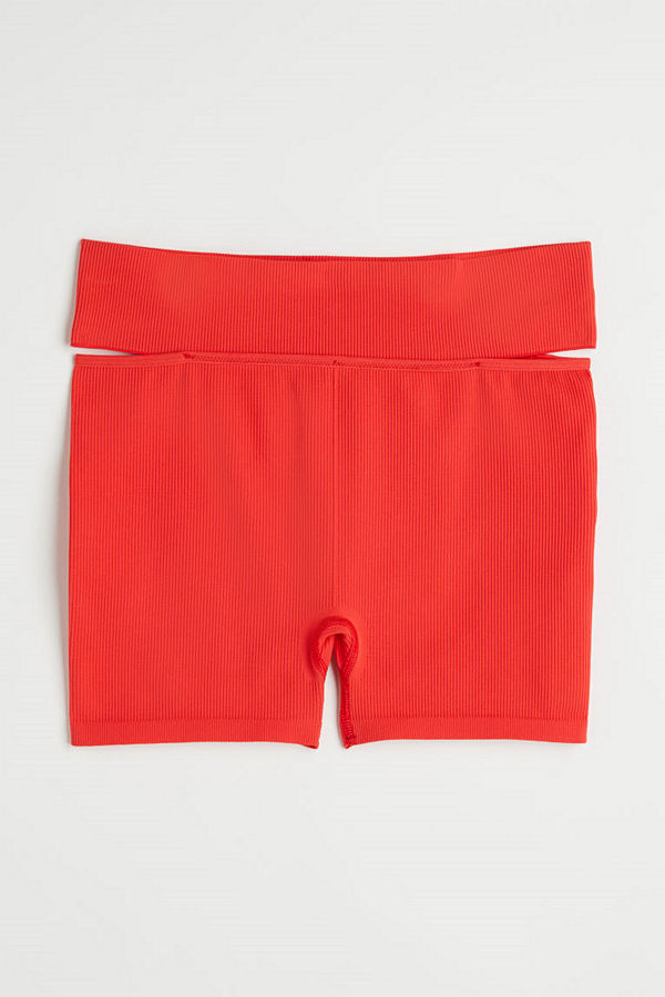 H&M Seamless hotpants röd