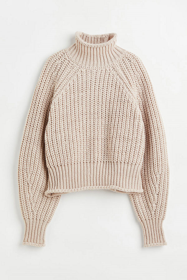 H&M Stickad tröja beige