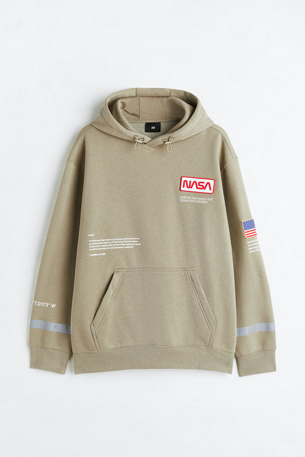 H&M Huvtröja Relaxed Fit grön
