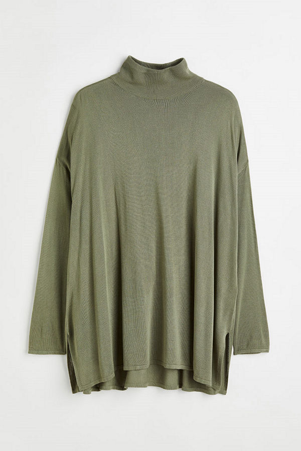 H&M Polotröja i viskos grön
