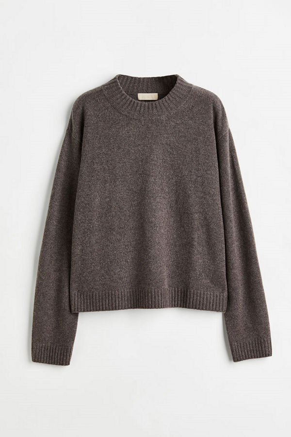 H&M Stickad tröja i kashmir beige