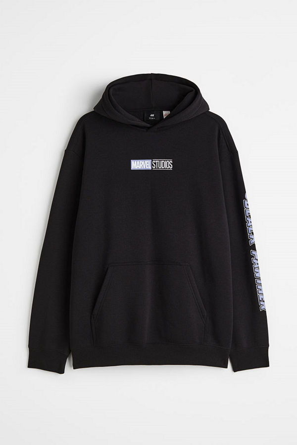 H&M Huvtröja Relaxed Fit svart