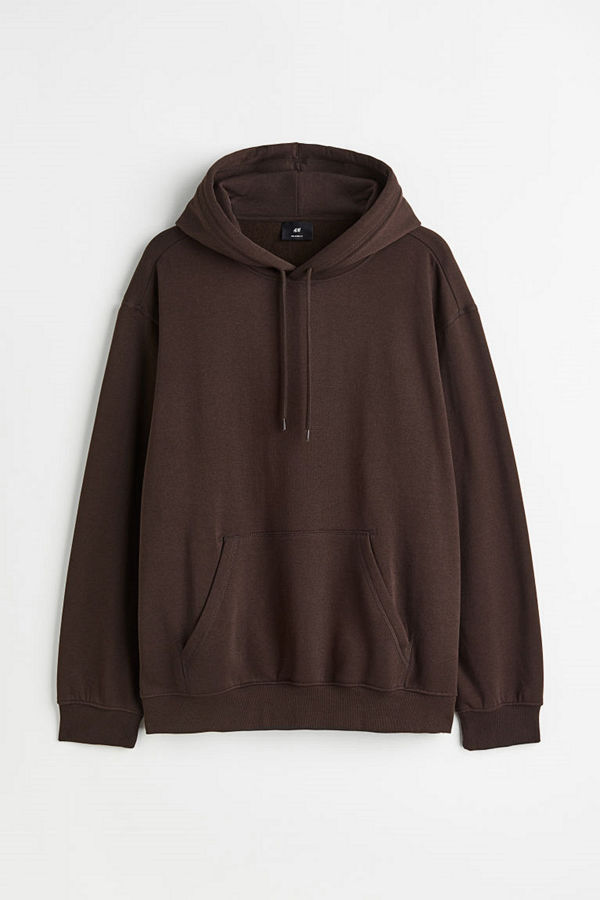 H&M Huvtröja Relaxed Fit brun