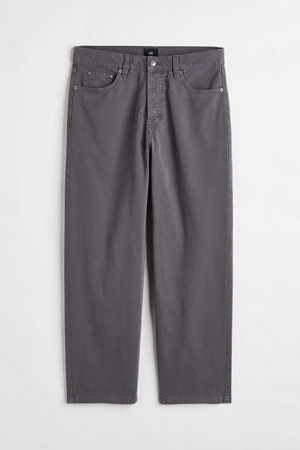 H&M 5-ficksbyxa i twill Loose Fit grå