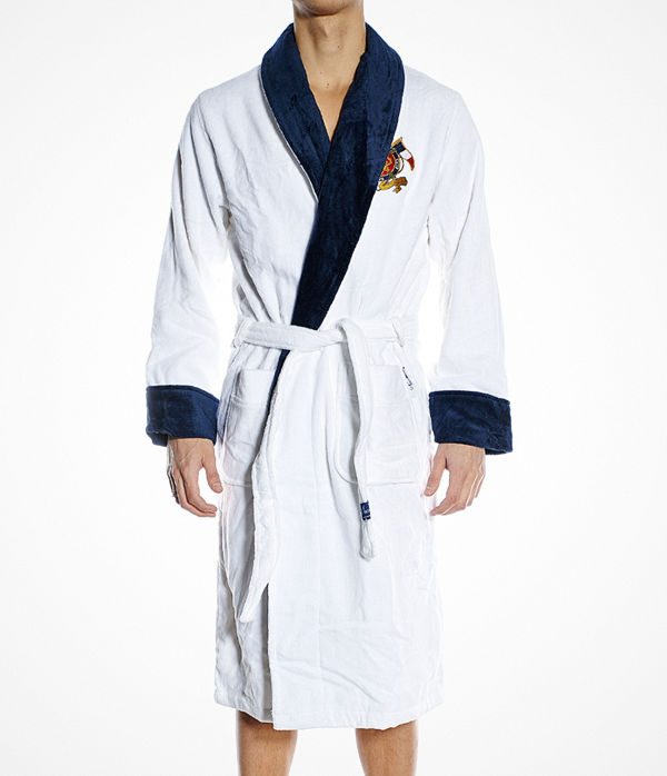 Newport Yacht Club Bathrobe White