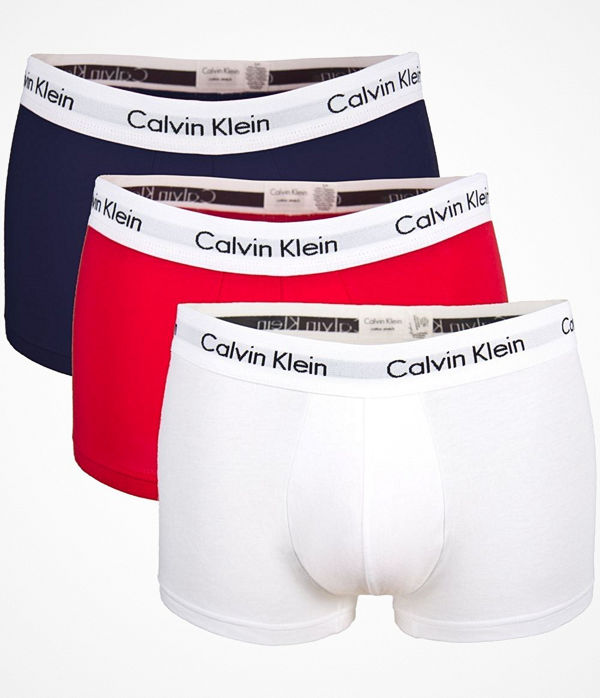 Calvin Klein 3-pack Cotton Stretch Low Rise Trunks Multi-colour
