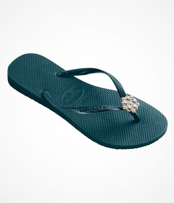 Havaianas Slim Crystal Poem Darkgreen