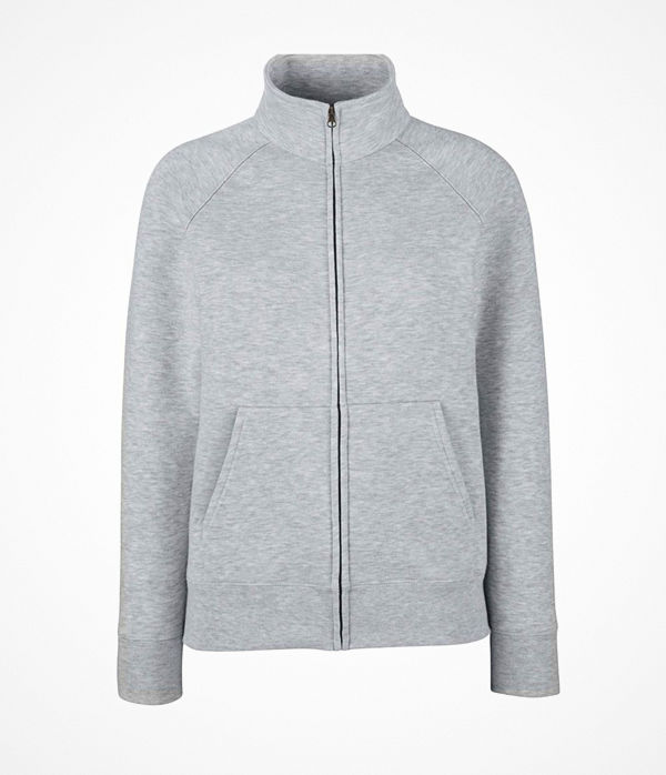 Fruit of the Loom Lady-Fit Sweat Jacket Greymarl