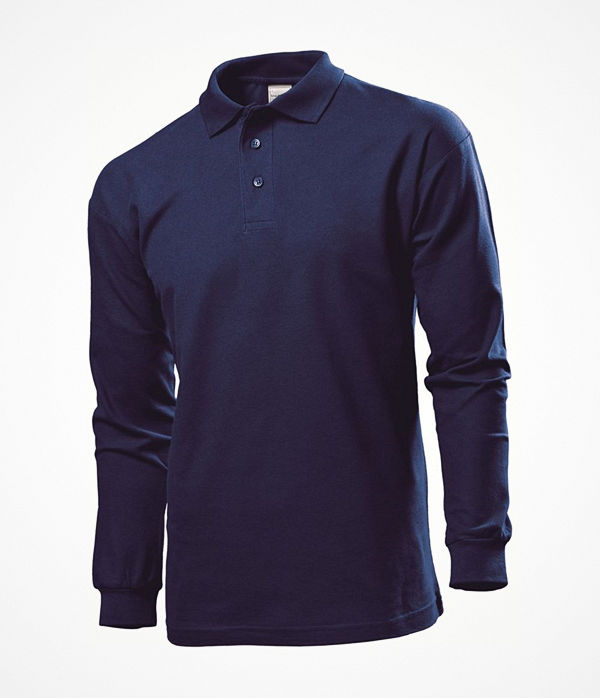 Stedman Polo Long Sleeve Men Navy-2