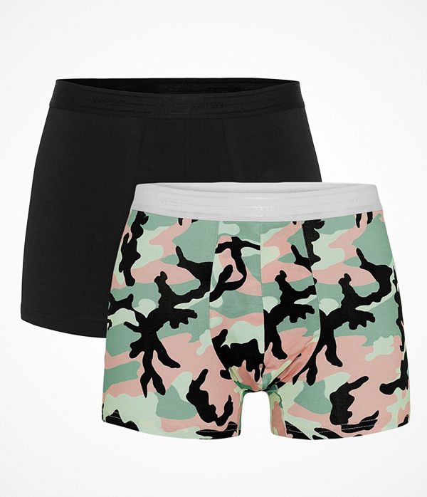 WESC 2-pack Stan Camo Boxer Brief Black pattern-2
