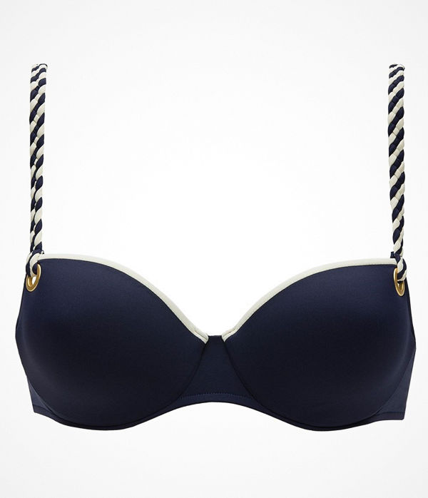 Chantelle Atlantique Covering Memory Demi BikinBra Navy-2