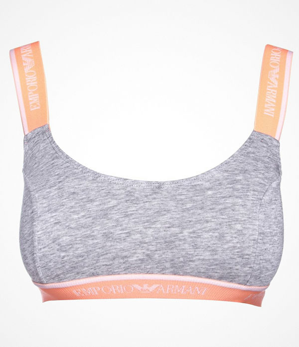 Armani Visibilty Iconic Logoband Bralette Grey