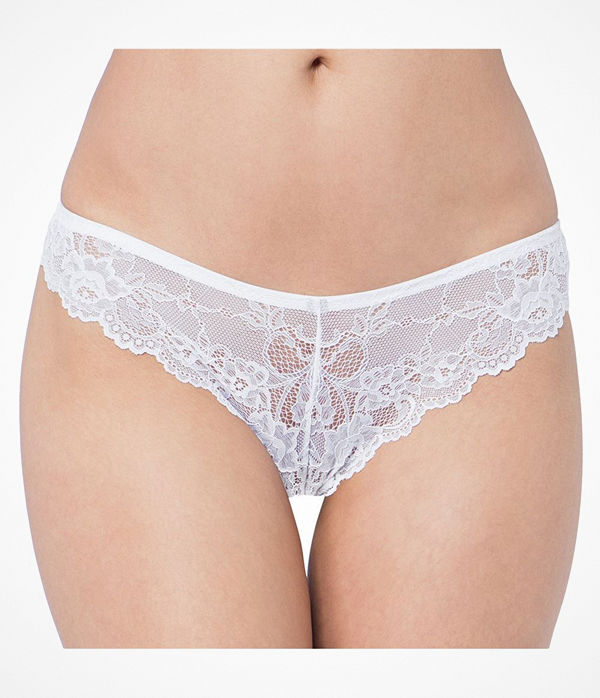 Triumph Tempting Lace Brazilian String White
