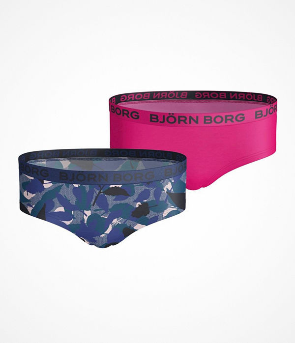 Björn Borg 2-pack Autumn Leaf Hipster For Girls Blue/Pink