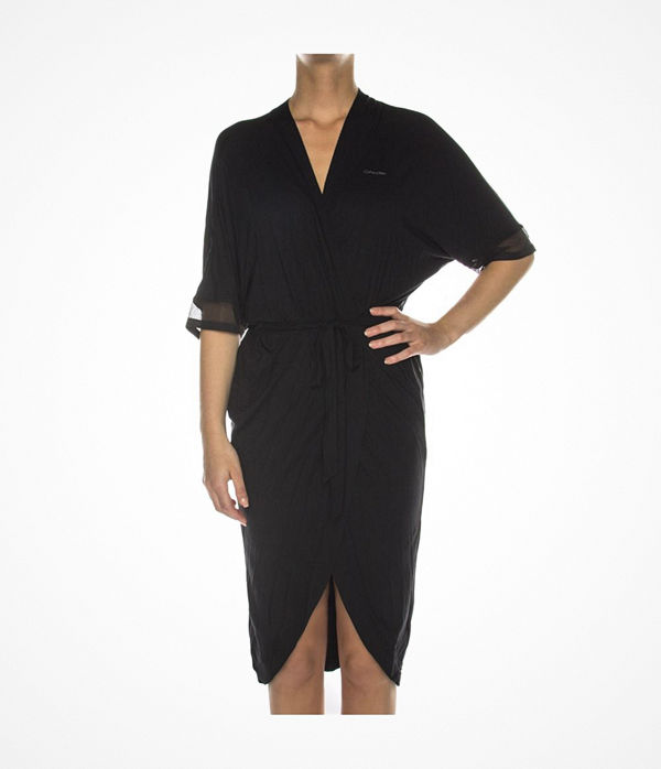 Calvin Klein Sculpted Robe Black