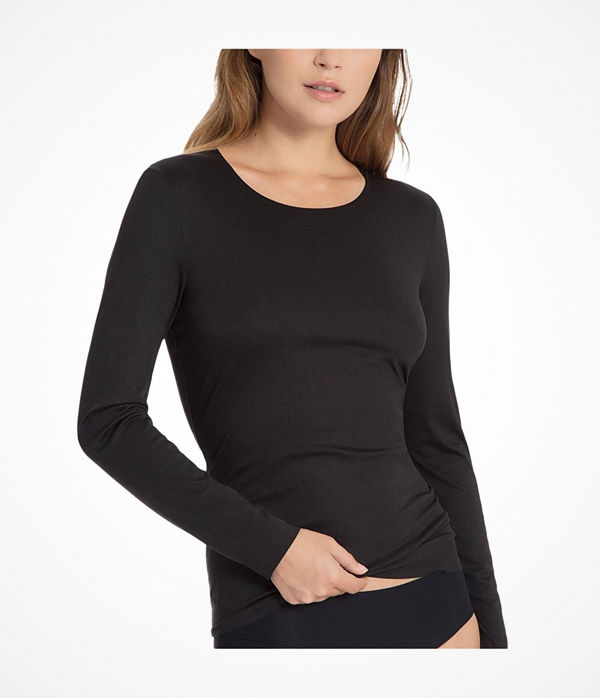Calida Natural Luxe Long Sleeved Top Black
