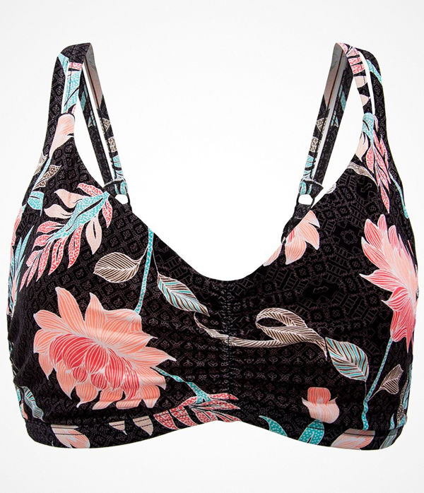 Seafolly Bali Hai F Cup Bralette Bikini Top Black pattern-2