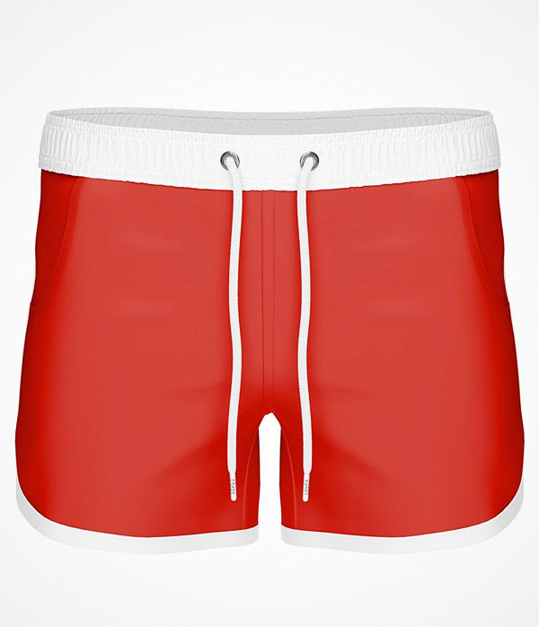 Frank Dandy Long Bermuda Swimshorts Red/White