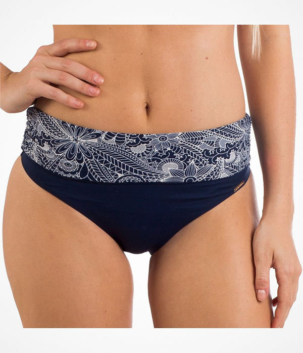 Panos Emporio Flower Flow Chara Fold-Down Brief Navy pattern