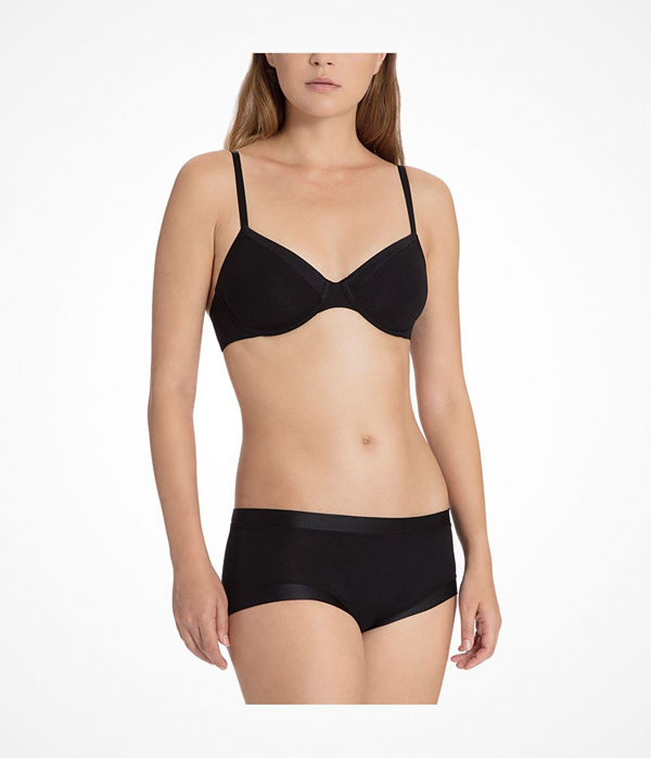 Calida Cate Regular Satin Hipster Black