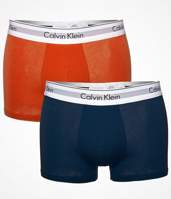 Calvin Klein 2-pack Modern Cotton Stretch Trunks Blue/Orange