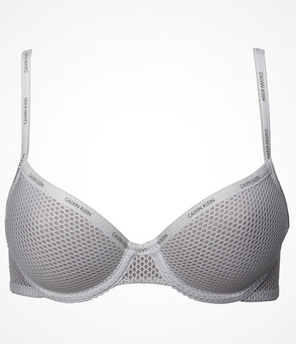 Calvin Klein Sheer Marq Mesh Slipcover Demi Bra White