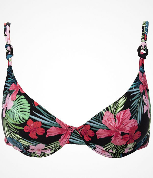 Femilet Florida Moulded Bikini Top Black pattern-2