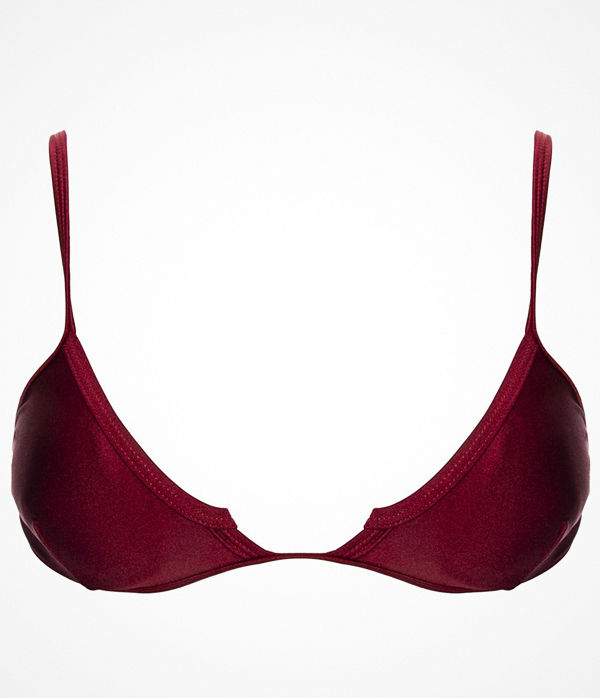 Missya Medina La Femme Triangle Bikini Top Red