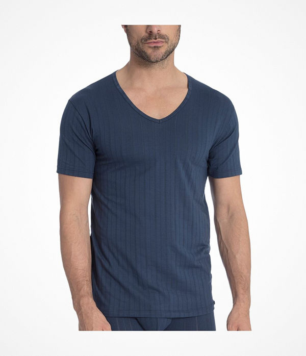 Calida Pure and Style V-shirt Indigo blue
