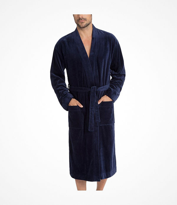 Calida After Shower Men Bathrobe Darkblue