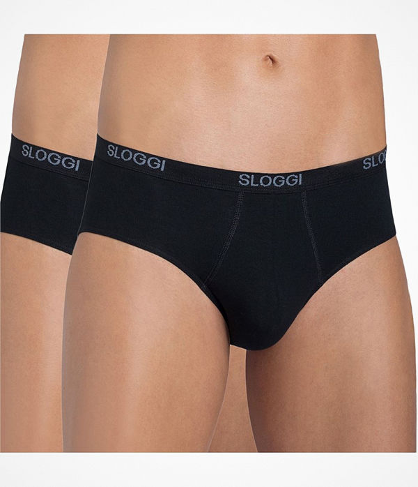Sloggi 2-pack For Men Basic Midis Black