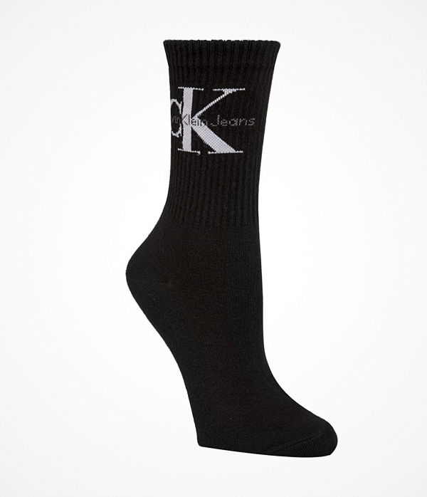 Calvin Klein Bowery Logo Short Crew Socks Black