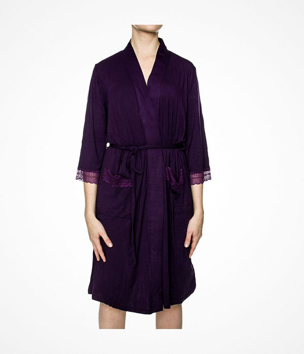 Damella Jersey Robe Deep purple