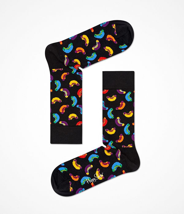 Happy Socks Happy Socks Hotdog Sock Black pattern-2