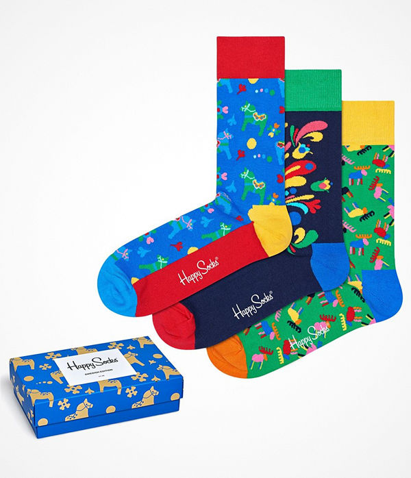 Happy Socks 3-pack Happy Socks Swedish Edition Gift Box Multi-colour