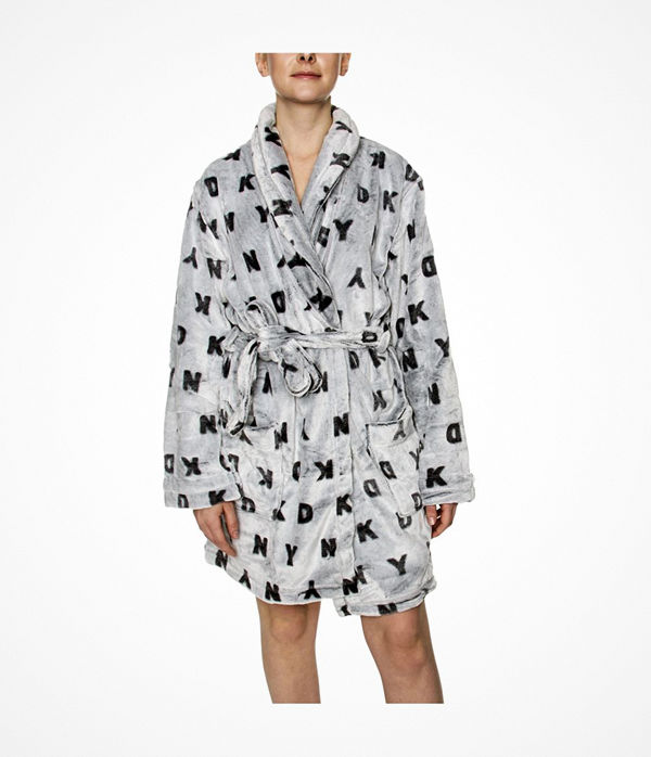 DKNY Signature Robe LS Folded Grey