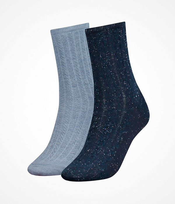 Tommy Hilfiger 2-pack Women Cord Sock Blue/Lightblue