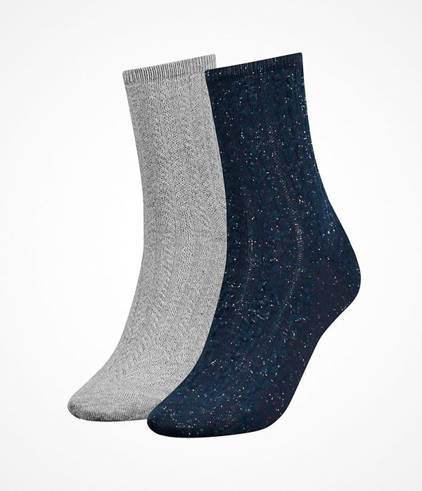 Tommy Hilfiger 2-pack Women Cord Sock Blue/Grey