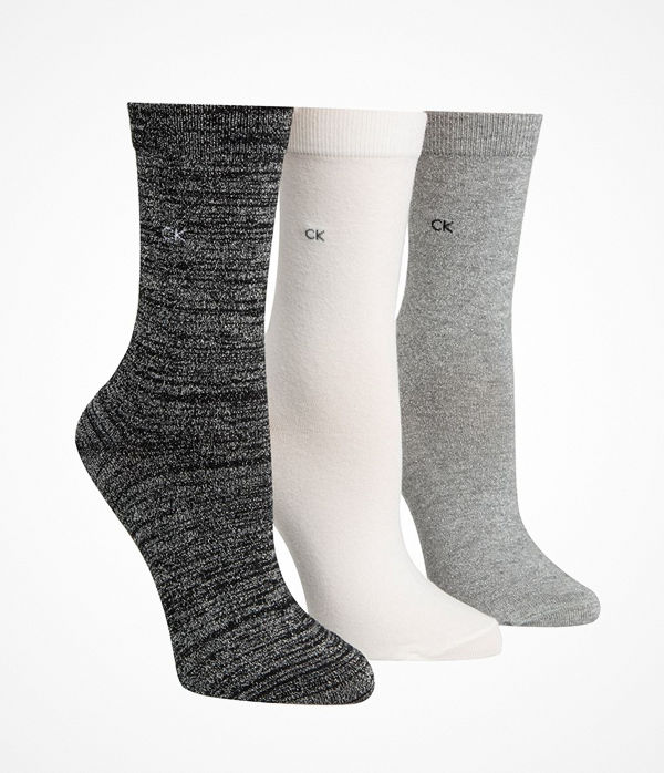 Calvin Klein 3-pack Holiday Sparkle Crew Gift Box Black/Grey