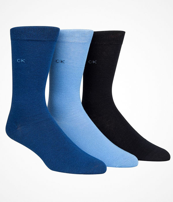 Calvin Klein 3-pack Maddox Flat Knit Socks Gift Box Navy/Blue