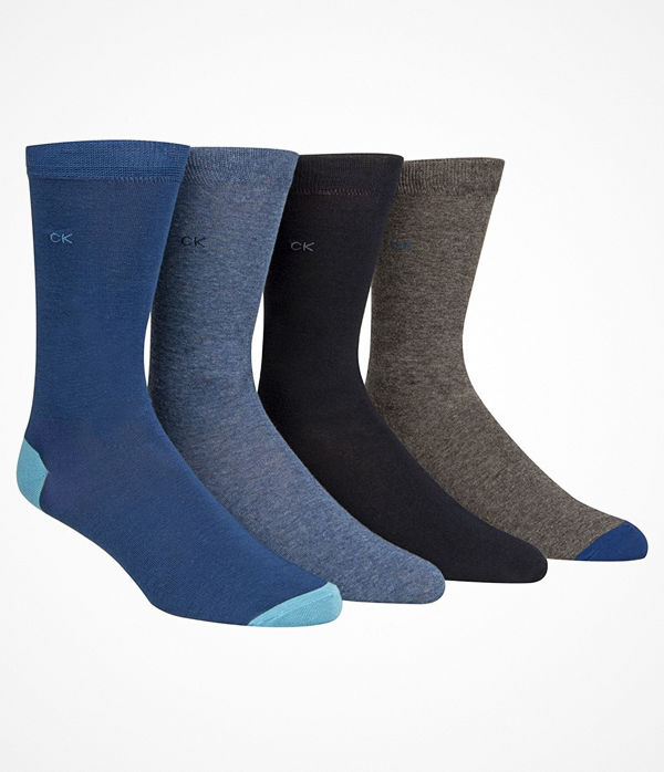 Calvin Klein 4-pack Freddie Bonus Heel Toe Sock Blue/Grey