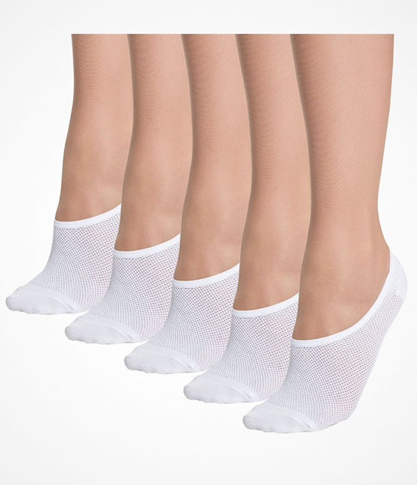 Decoy 5-pack Footies Quick Dry White