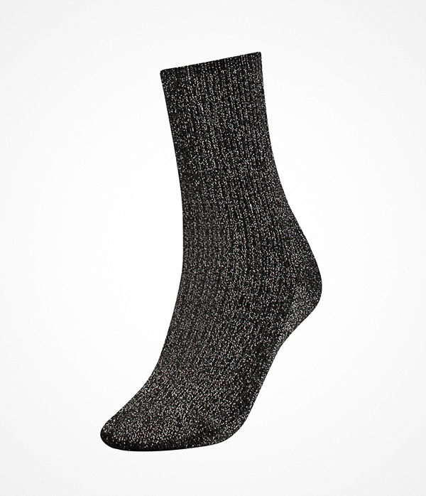 Tommy Hilfiger Women Glitter Sock Black