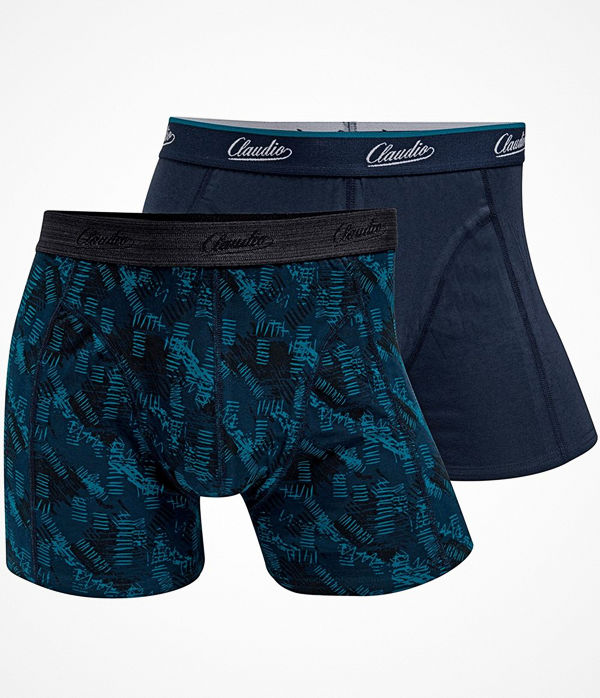 Claudio 2-pack Mens Trunk Navy pattern