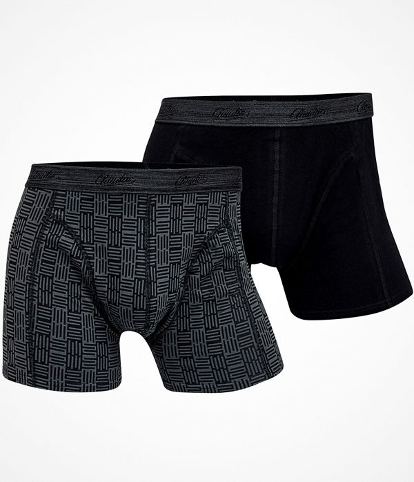 Claudio 2-pack Mens Trunk Black pattern-2