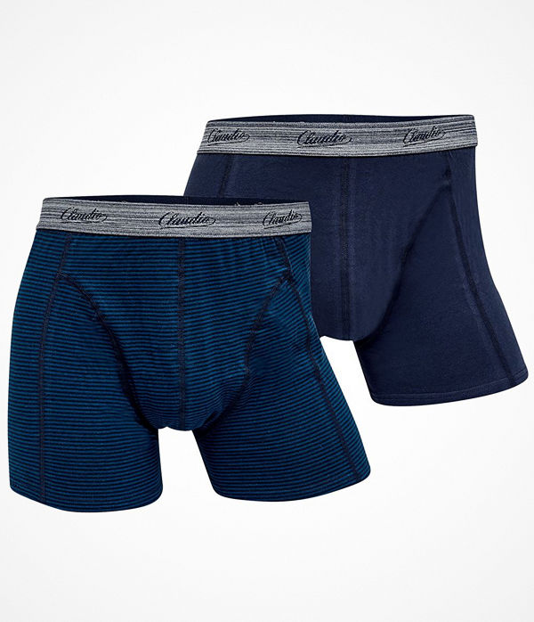 Claudio 2-pack Mens Trunk Blue Striped