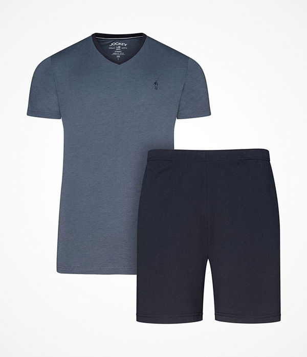 Jockey Pyjama Knit Short Sleeve 13 Navy-2