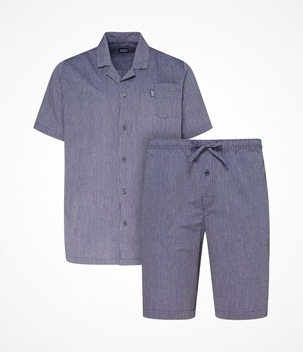 Jockey Short Pyjama Woven 3XL-6XL Navy-2