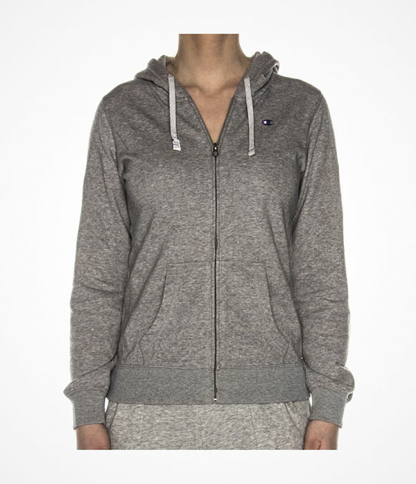 Champion Institutionals Hooded Full Zip Sweatshirt Grey